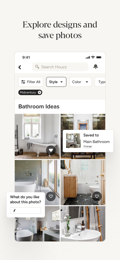 Houzz - Home Design & Remodel - Browse and save midcentury bathroom design ideas on the Houzz app