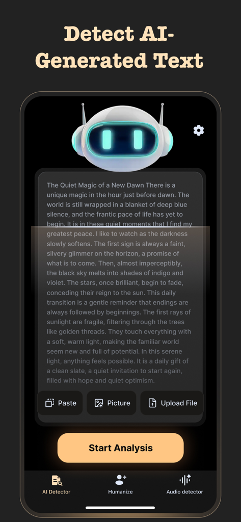 Scribbly: AI Detector Tool - Scribbly app interface for detecting AI-generated text