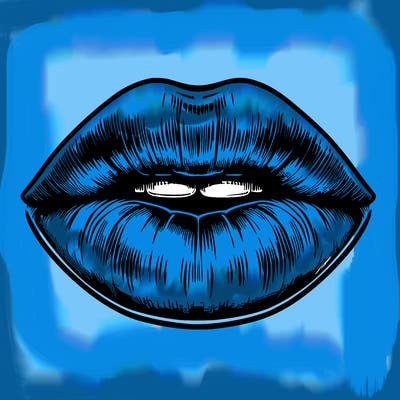 realistic mouth with lips