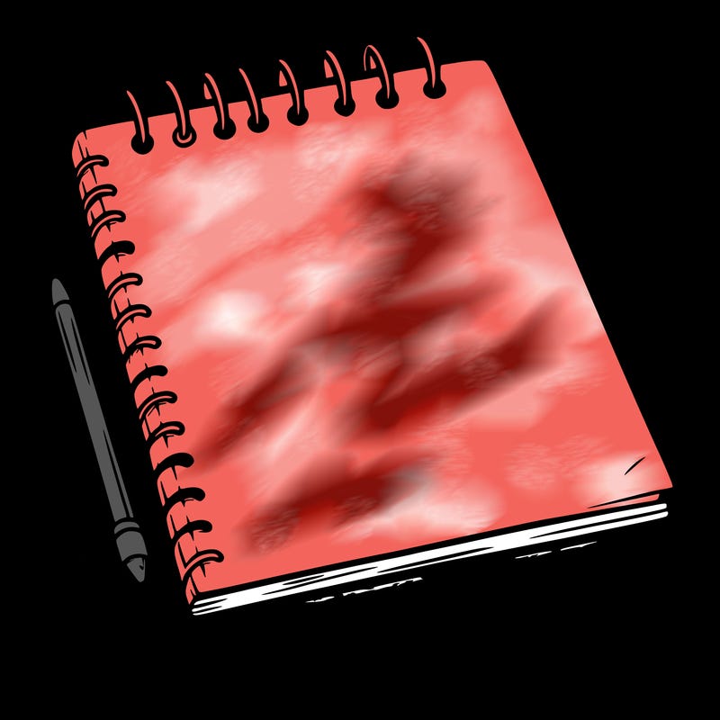 a blank sketch pad