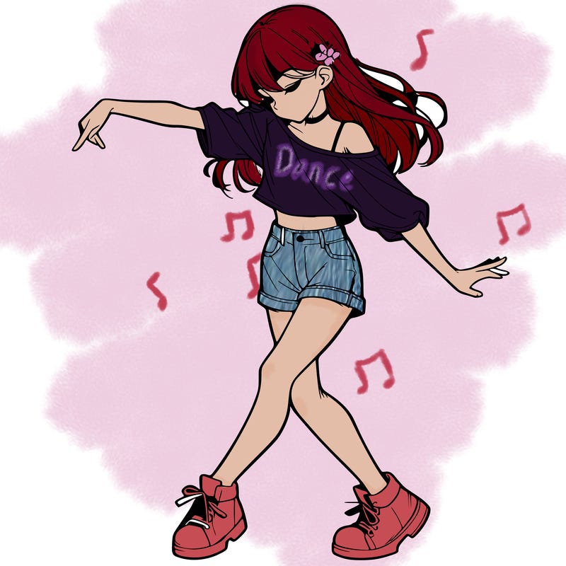 realistic girl danceing