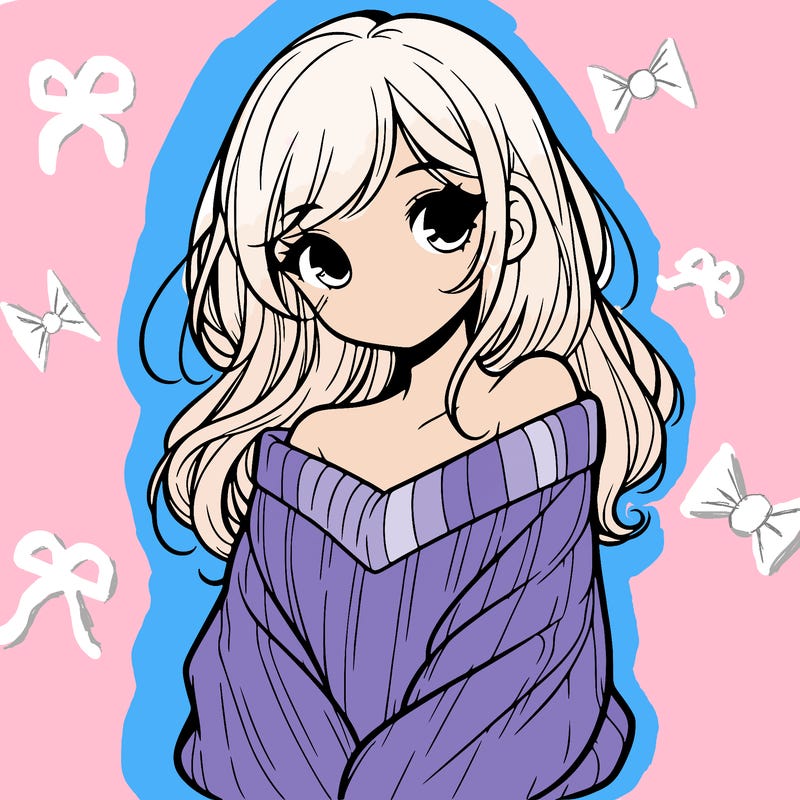shy pretty girl wearing a sweater that is falling off one shoulder portrait