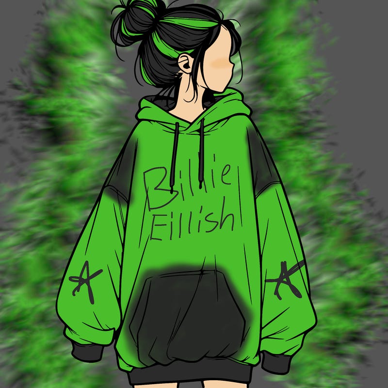 realistic girl with a oversized sweatshirt on and a bun