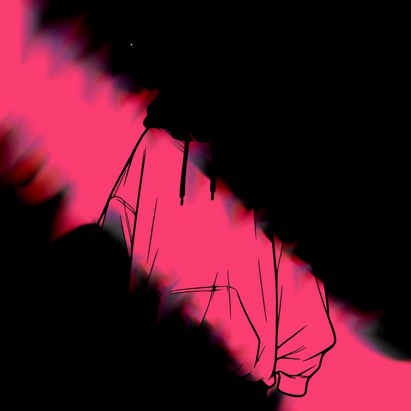 realistic girl with a oversized sweatshirt on and a bun