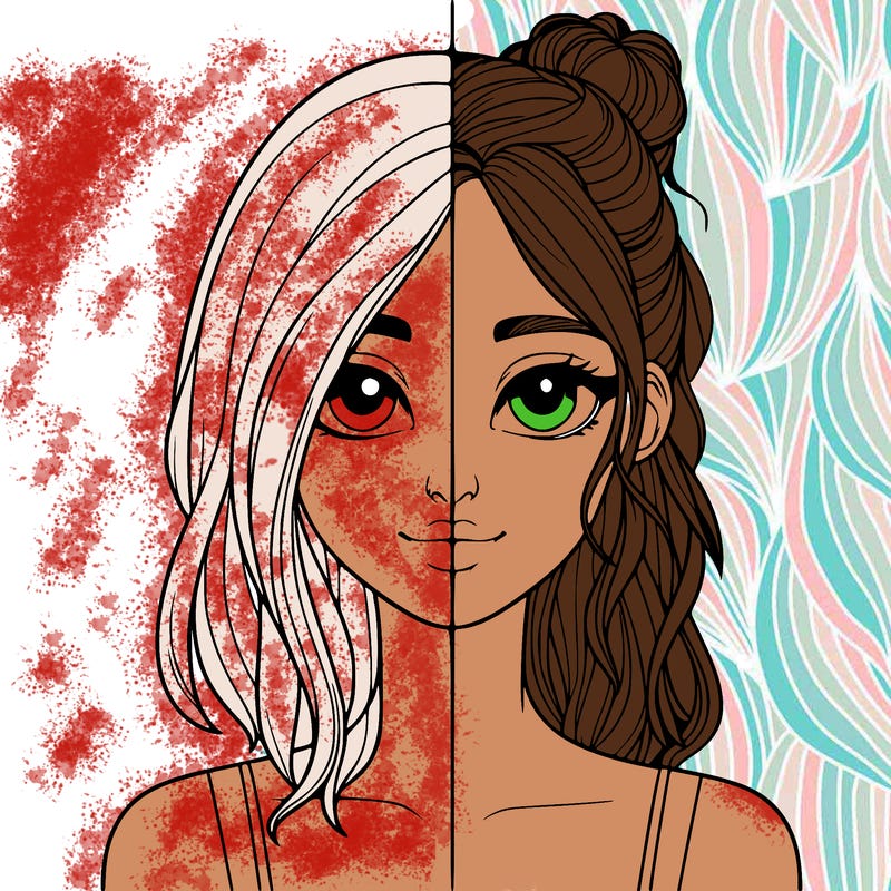 realistic girl split