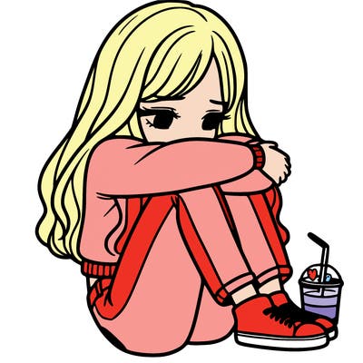 a girl  after a breakup