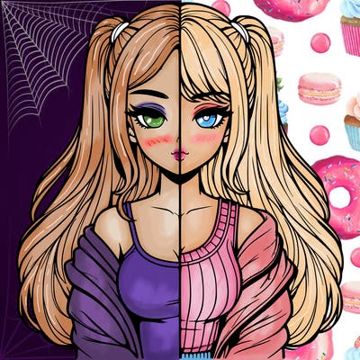 realistic girl split