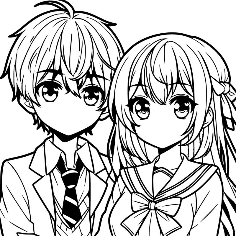 anime boy and girl