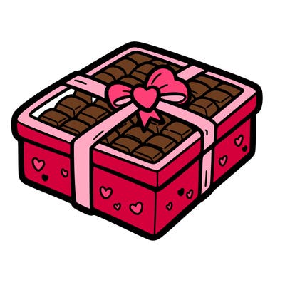 a box of chocolate for valentines day