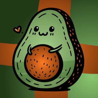 an avocado hugging an avocado