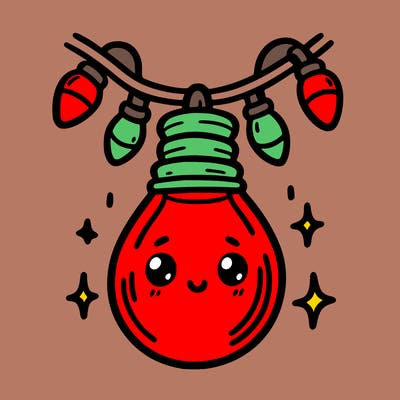 small bulb of a garland