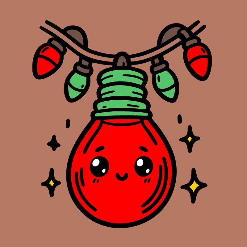 small bulb of a garland