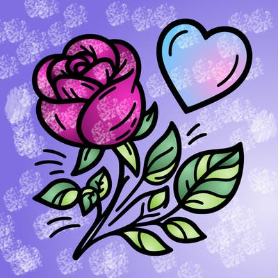 rose and heart