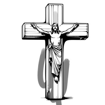 realistic cross with jesus