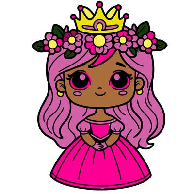 princess with a flower crown