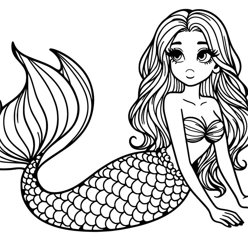 a very beautiful mermaid