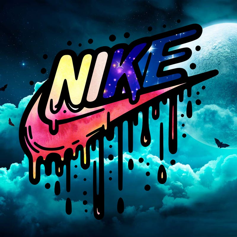 dripping nike logo