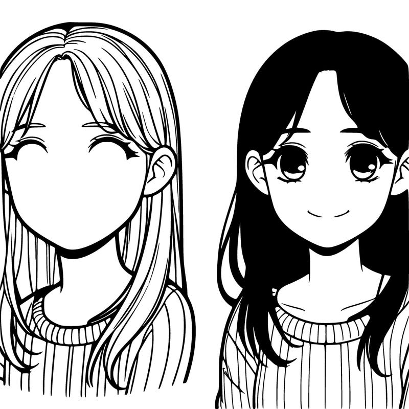 a girl with no face realistic