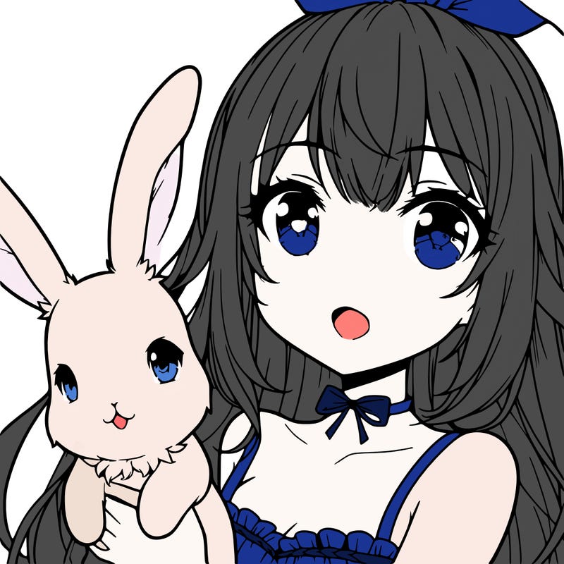 anime girl with bunny