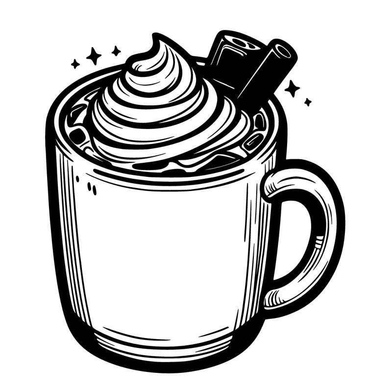 realistic hot chocolate mug