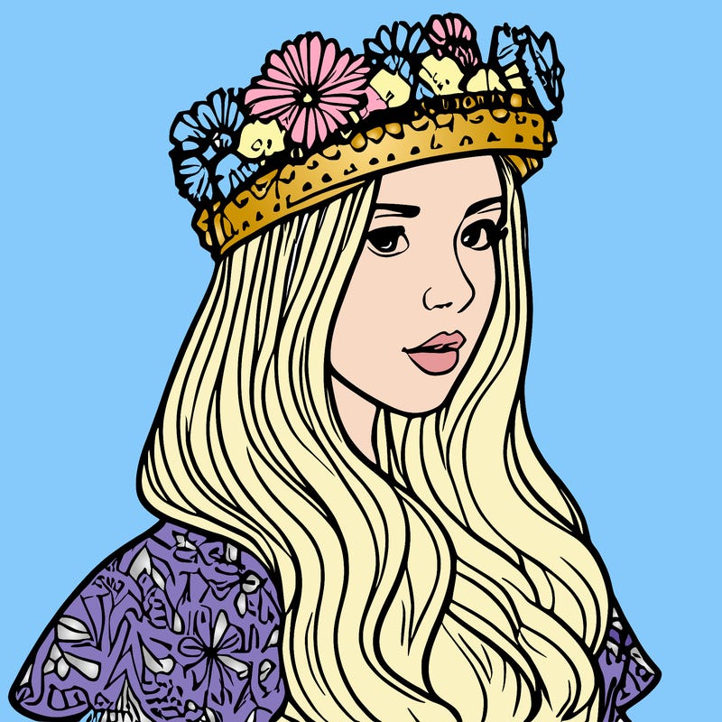 girl with flowers crown