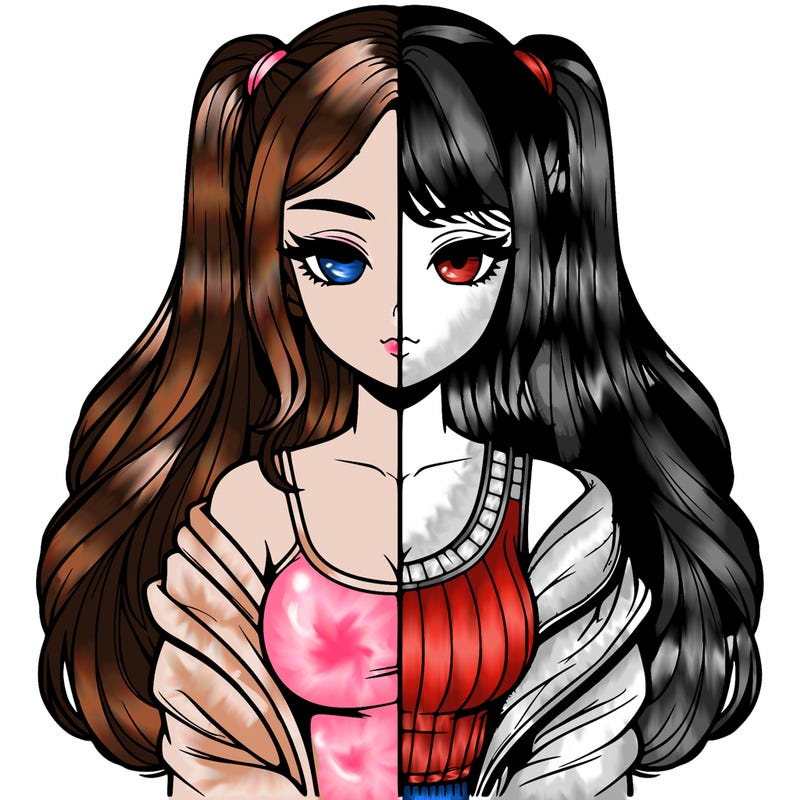 realistic girl split