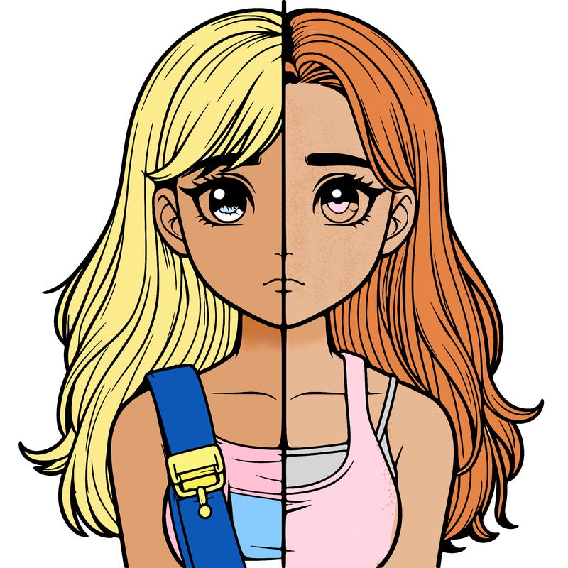 realistic girl split