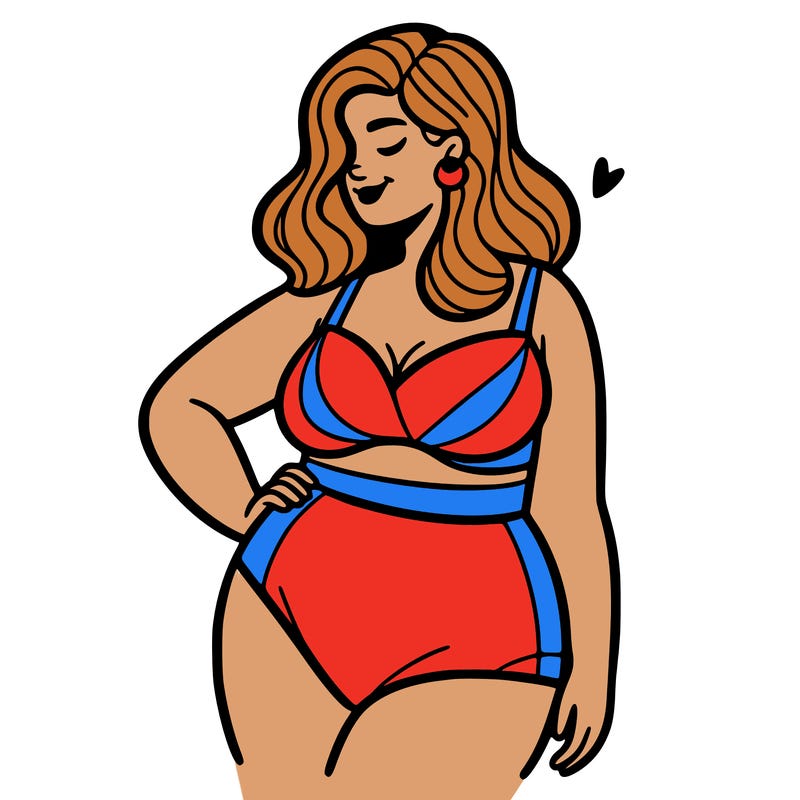 plus size woman bathing suit