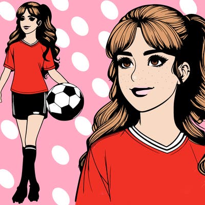 realistic soccer girl