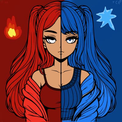 realistic girl split