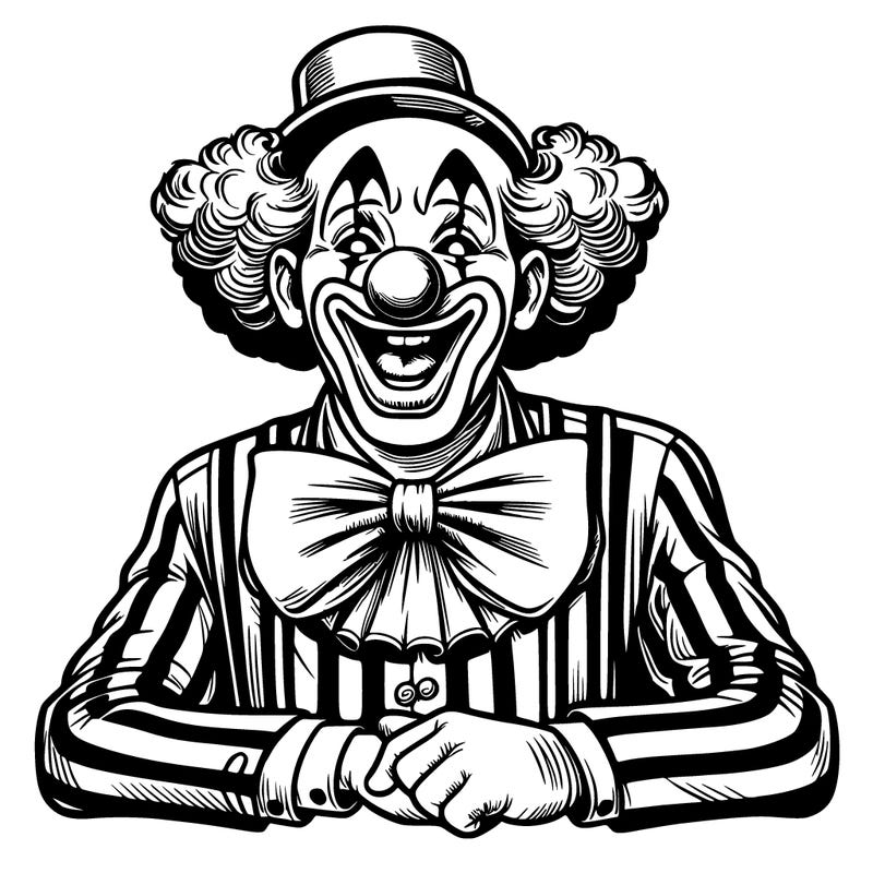 realistic clown man