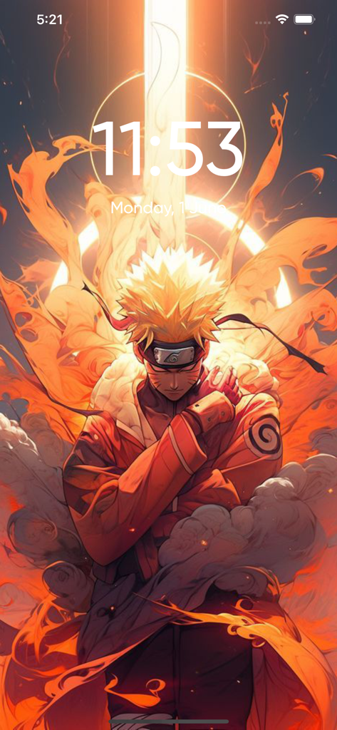 Naruto Uzumaki 4K ästhetischer Anime-Hintergrund für den iPhone-Sperrbildschirm