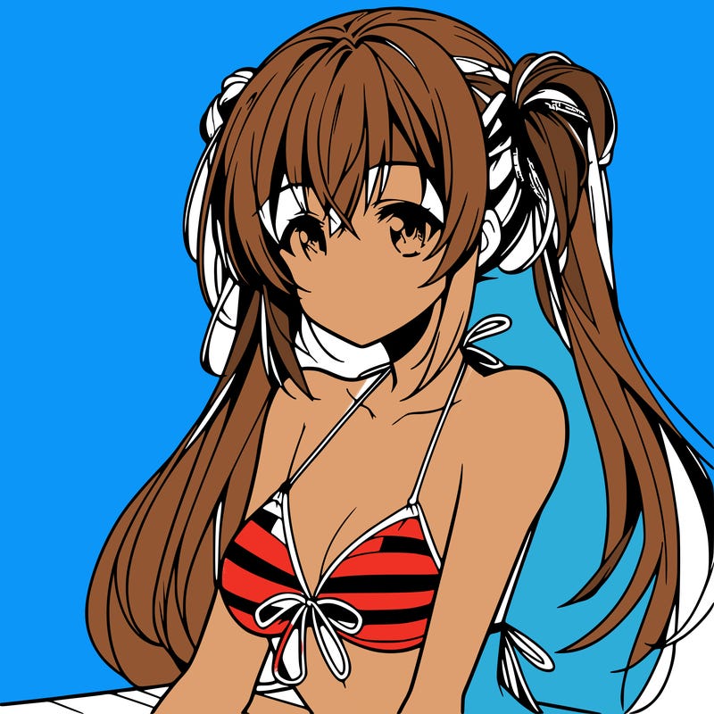 anime girl in bikini