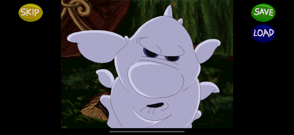 Freddi Fish 2: Haunted School - Un personaje fantasma morado gruñón del juego Freddi Fish 2 Haunted School