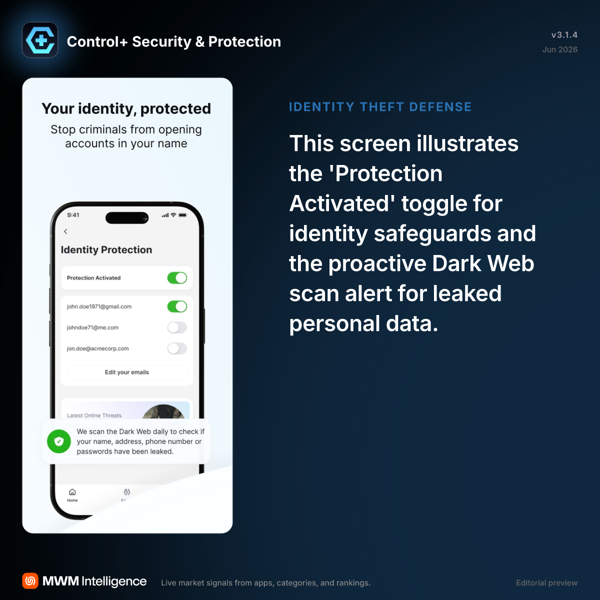 Control+ Security & Protection - Utilities App | MWM