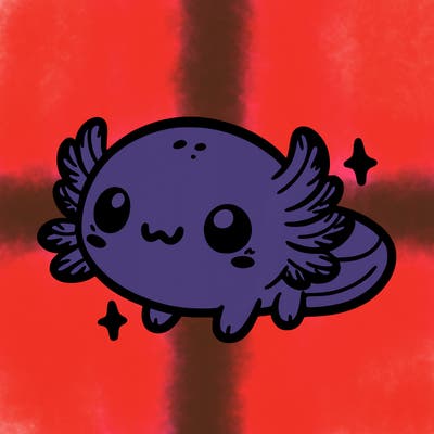 cute easy baby axolotl