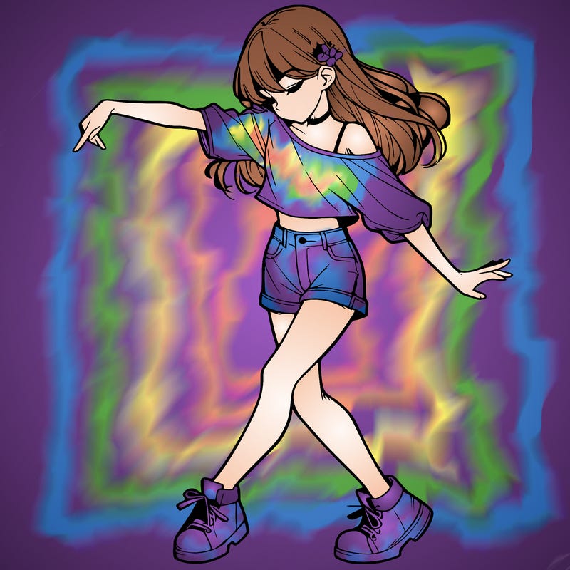 realistic girl danceing