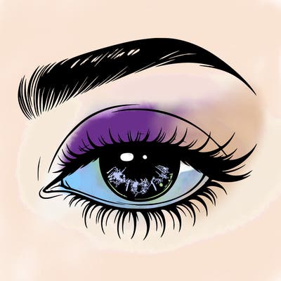 eye closed realistic