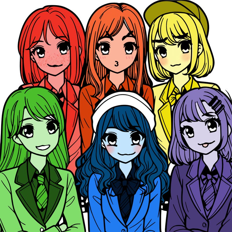 group of highschool girls