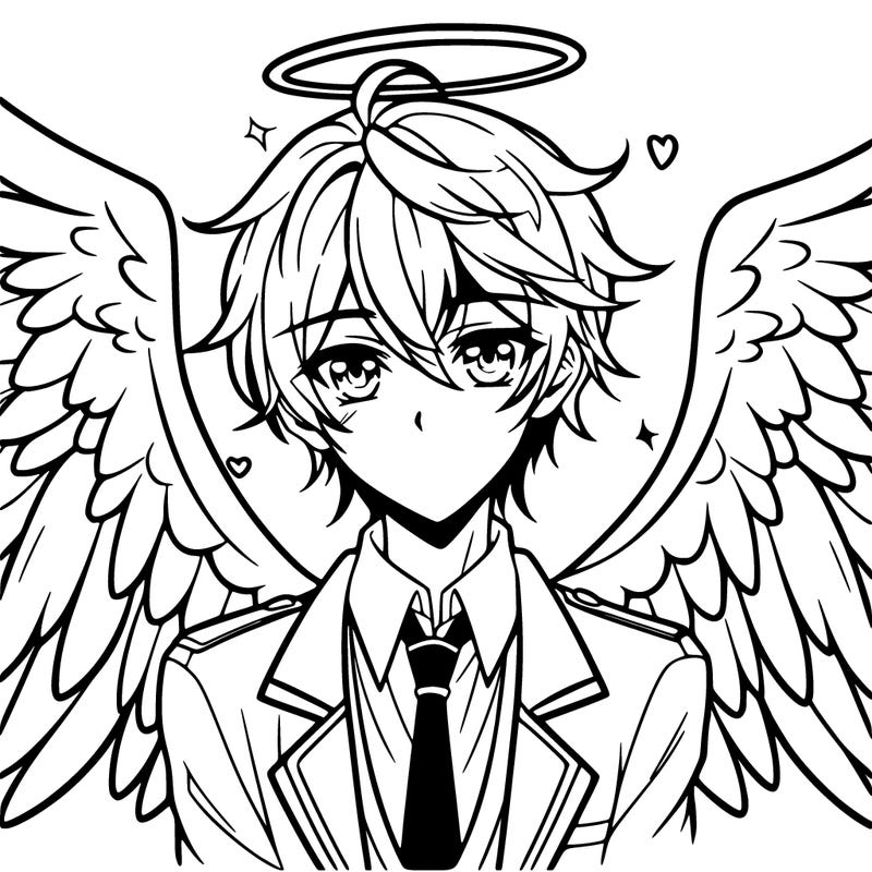 anime angel boy