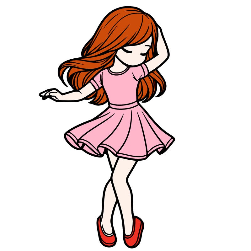 girl dancing  realistic