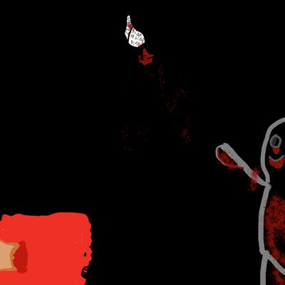 girl in baggy pants crop top and long hair