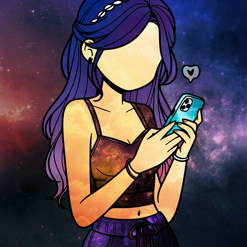 girl with crop top texting on her phone