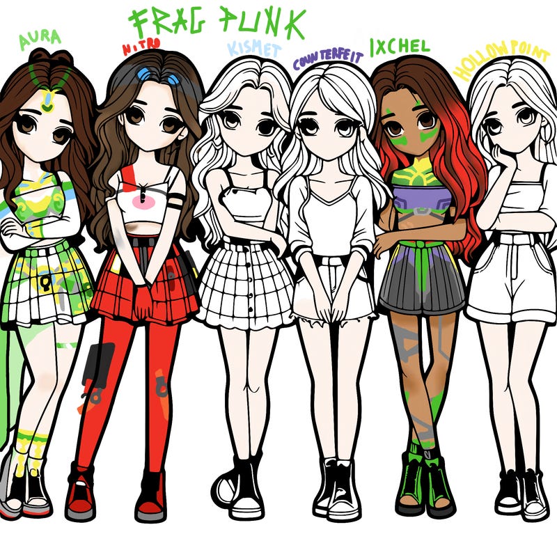 a group of girls realistic