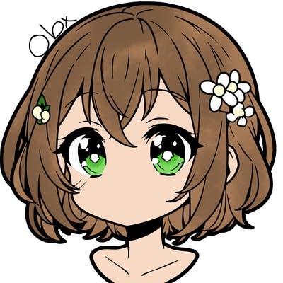 head of a cute anime girl