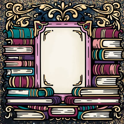 stylized book border