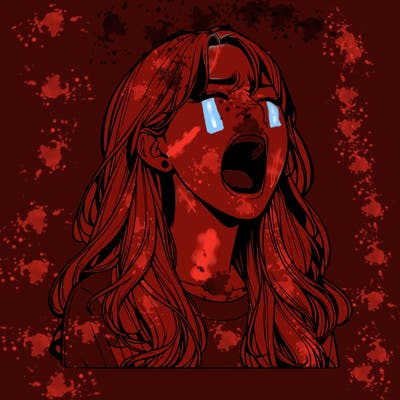 screaming realistic, girl