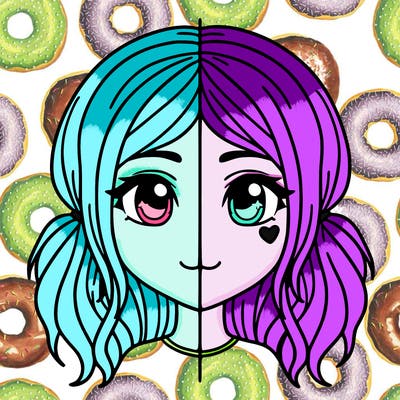 split girl just the face