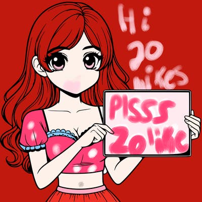 realistic pretty girl holding blank sign