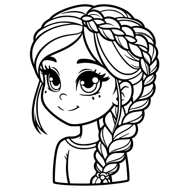 girl with braids